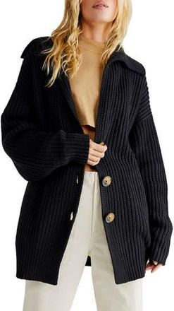 Free People Swim Too Deep Cardigan in Black at Nordstrom Rack, Size X-Large