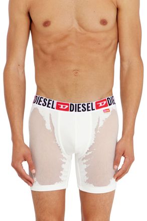 Diesel Boxer briefs with sheer devor&eacute; effect - Boxer briefs - Man - White