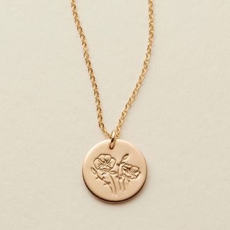 Made by Mary August Birth Flower Necklace