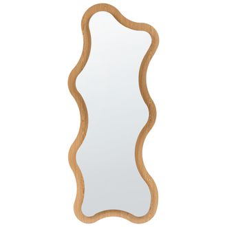 Beliani Espejo De Pared Colgante Led Para Ba&ntilde;o Con Interruptor T&aacute;ctil 170 X 60 Cm Marr&oacute;n Claro Combre