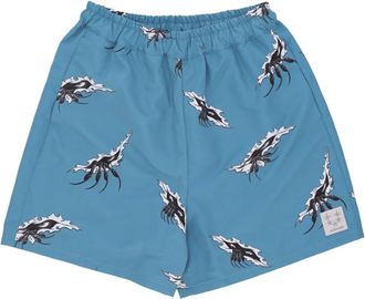 Usual Elastische shorts met mesh binnenvoering - Heren - Bermuda - Blauw - XL - Polyester - Korte Broeken