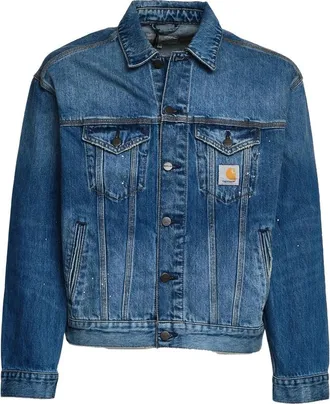 Carhartt Work in Progress Helston Paint-splatter Denim Jacket
