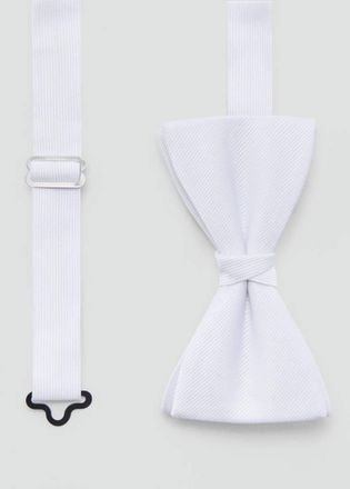 Mango Papillon seta microstruttura bianco - Uomo - Taglia unica - MANGO MAN