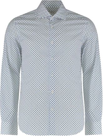 Sonrisa Shirt met Print van Katoen - Heren - Casual Overhemden - Wit - XL - Katoen - Overhemden