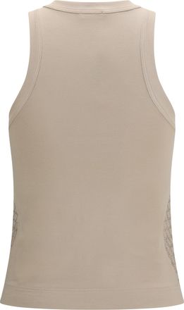 Brunello Cucinelli Womens Top Cotton With Luminous Embroidery Talco Cotton; Elastane