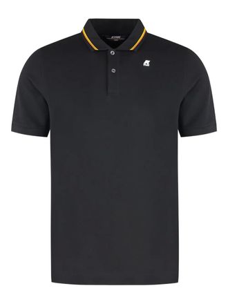 K-Way Jud contrasting-collar polo shirt - Black