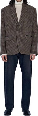 Tanaka Sculpture Blazer Jacket In Herringbone