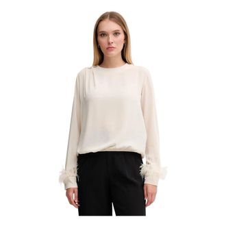 Gaud&igrave; Blouse - Dames - Blouses - Beige - XL - Leer - Overhemden