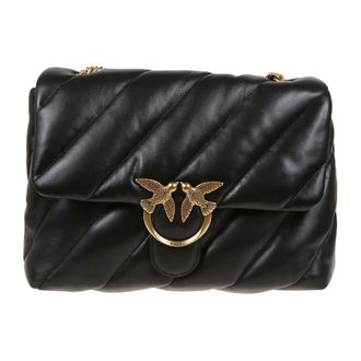 Pinko Love Puff Schoudertas - Dames - Schoudertassen - Zwart - ONE Size - Leer - Tassen