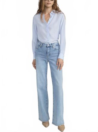 Frame Denim Le Slim Palazzo High Rise Jeans In Ripple