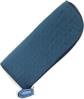 Ferragamo Pre-owned Accessories, female, Blue, Size: ONE SIZE Pre-owned Leather Bag
