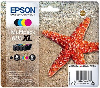 Epson Cartucho Epson 603xl Multipack Workforce Wf-2810 Wf-2830 Wf-2835 Wf-2850 Xp-2100 Xp-3100 Xp-4100