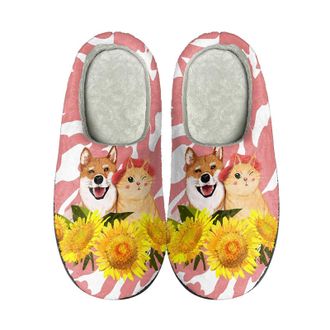 Generic [Warm Upgrade] Womens Warm Slippers Soft and Comfortable Warm Your Feet in Winter Womens Booties Slippers Outdoor (Watermelon Red, 8.5)