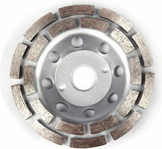OEM Disco De Diamante De 125 Mm Para Amoladora Angular - Doble Hilera - Para Hormig&oacute;n, Mortero Y Piedra Natural - Di&aacute;metro Interior De 22,23 Mm - R&aacute;pida E