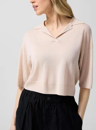 SOEUR Womens Elton pure merino wool Johnny collar sweater