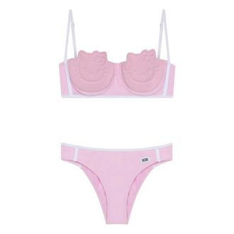 GCDS Gcds, Badmode, Dames, Roze, M, Spandex, Hello Kitty Embossed Bikini