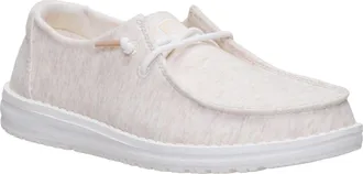 HeyDude Wendy Stretch Jersey Textiel Dames Oatmeal Loafers
