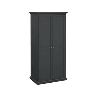 Dmora Dmora - Armario 2 Puertas Juliette, Muebles De Dormitorio, Vestidor, Armario De Ropa, 96x61 H201 Cm, Gris
