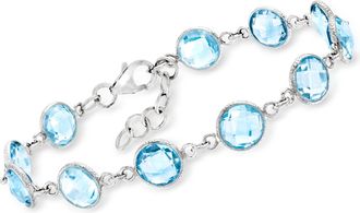 Ross-Simons Sky Blue Topaz Bracelet in Sterling Silver