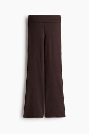 H&M Schlaghose aus angerautem Jersey - Dunkelbraun