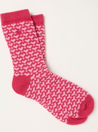 Fat Face FatFace Super Soft Heart Socks in Red