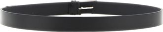 Tom Ford Mens Black Calfskin Thin Belt