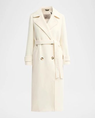 Cinzia Rocca Virgin Wool Double-Breasted Longline Coat