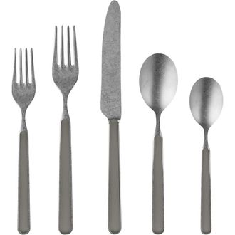 Mepra Fantasia Pewter Flatware Set - 20 Pieces in Vicuna at Nordstrom
