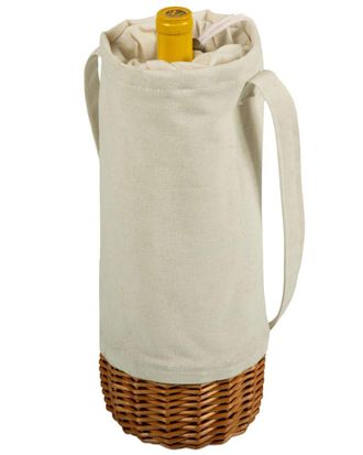 Picnic Time Dnu Picnic Time Malbec Insulated Canvas And Willow Wine Bottle Basket