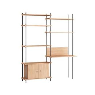 Moebe Desk Shelving System - Natural wood - Oak veneer MDF