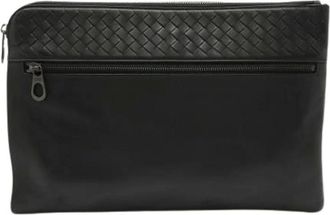 Bottega Veneta Pre-owned Clutches, female, Black, Size: ONE SIZE Pre-owned Leather Clutch