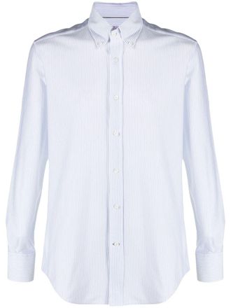 Brunello Cucinelli Camicia gessata - Bianco