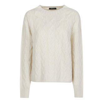 Aragona Truien & Vesten, Dames, Wit, 2Xs, Trui met ronde hals