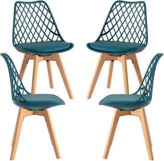 Regalos Miguel Regalos Miguel - Packs Sillas Comedor - Pack 4 Sillas Mima - Verde Azulado