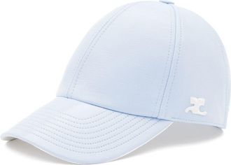 Courrèges logo patch cap - unisex - Cotton/Polyurethane/Elastane - S - Blue
