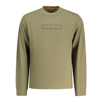Napapijri S-Box Logo Long Sleeve T-Shirt - Heren - Tops - Groen - Maat: 3XL Katoen