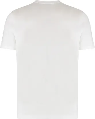 Paul & Shark Mens White Cotton Jersey T-Shirt With Logo T-Shirts And Polos