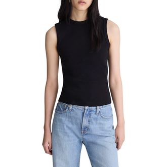 Madewell 90s Shell Tank in Jet Black at Nordstrom, Size Xx-Small