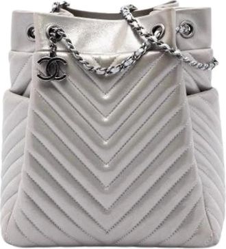 Chanel Pre-owned Bolso Cubo Acolchado - Pre-owned - Mujer - Gris - ONE SIZE