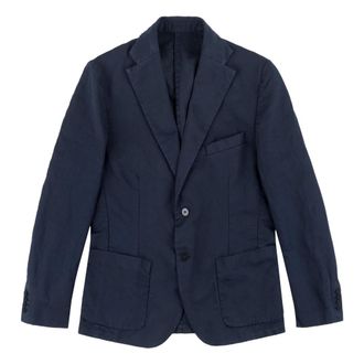 Original Vintage Blazers, male, Blue, Size: M Single-breasted Jacket