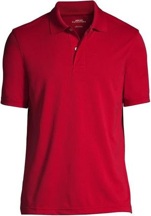 Lands End Short Sleeve Polyester Polo in Rich Red at Nordstrom, Size 32