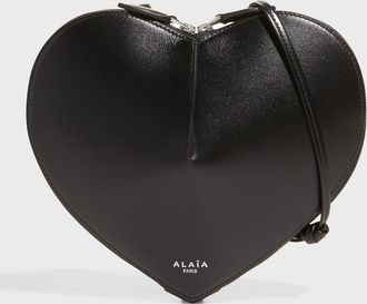 Alaia Le Coeur Crossbody Bag in Lux Leather