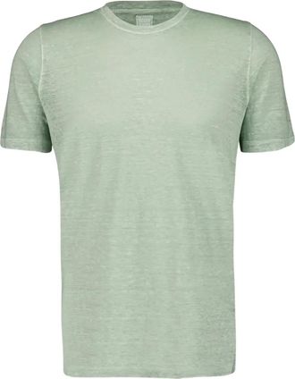 120% Lino T-shirt con lavorazione in rilievo - Verde