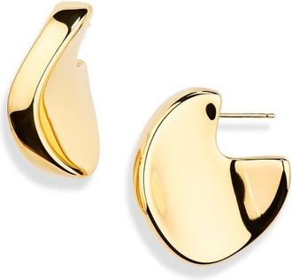 Bottega Veneta Medium Disc Earrings in 8120 Yellow Gold at Nordstrom