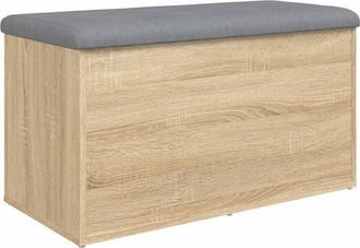 vidaXL Vidaxl - Banco Con Almacenaje Madera Ingenier&iacute;a Roble Sonoma 82x42x45 Cm