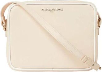Ines De La Fressange Marcia blush leren tas - Dames - Schoudertassen - Beige - ONE Size - Leer - Tassen
