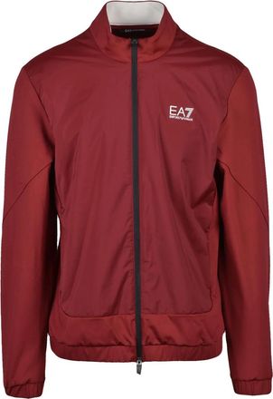 Emporio Armani Red Lycra Polyamide Elastane Zip Sweatshirt