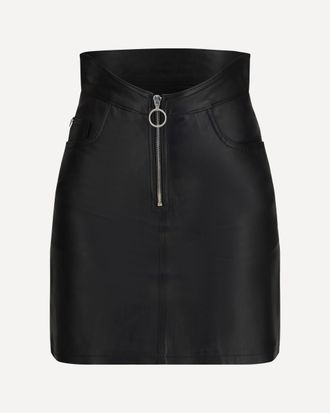 Fiorucci Leather mini Skirt with zip Female 42
