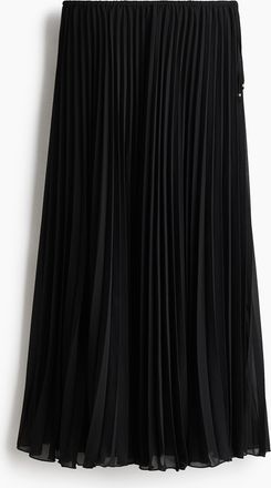 H&M Plisseejupe aus Chiffon - Schwarz