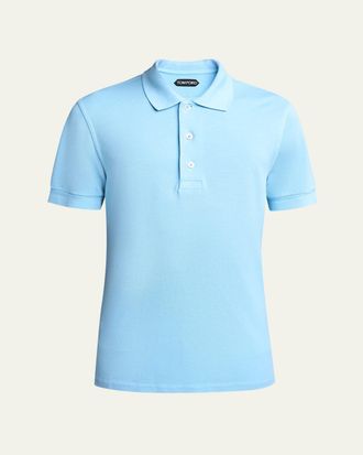 Tom Ford Mens Lyocell Pique Polo Shirt